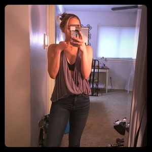 Lavender wrap top